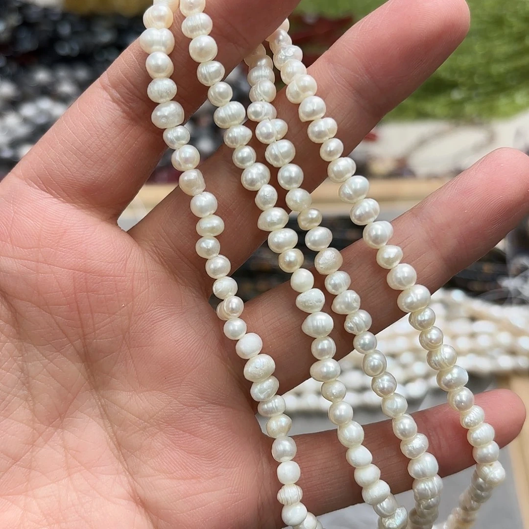 玛瑙/玉髓未镶嵌珠宝半成品4-5冲头珍一条