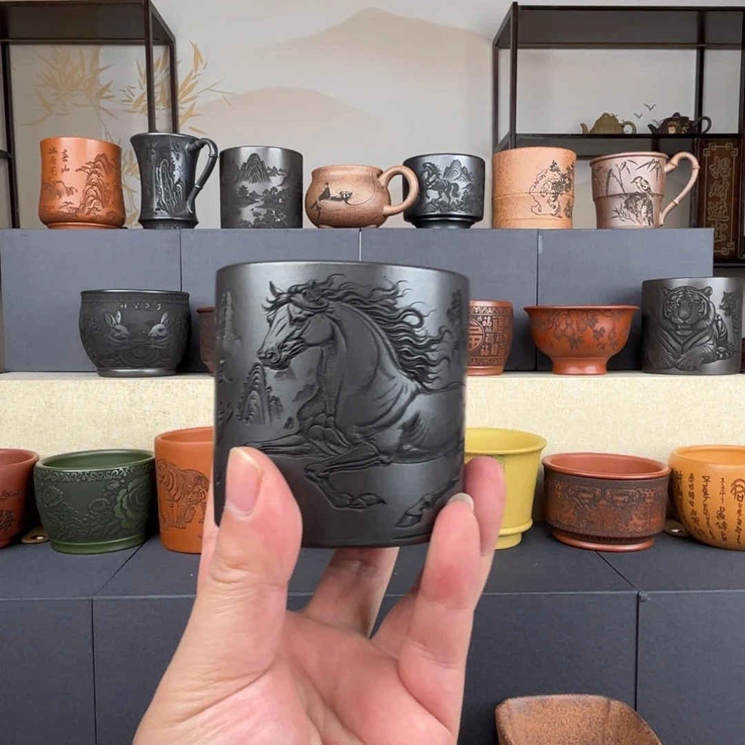 茶杯紫砂手工制作，紫砂主人杯19