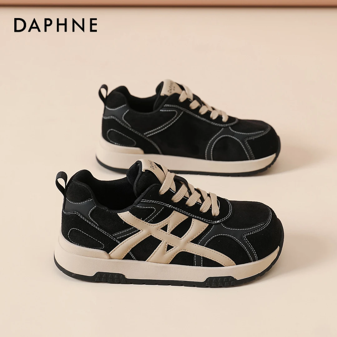 达芙妮复古德训鞋女秋冬2025新款巨好看百搭休闲板鞋软底爆款女鞋