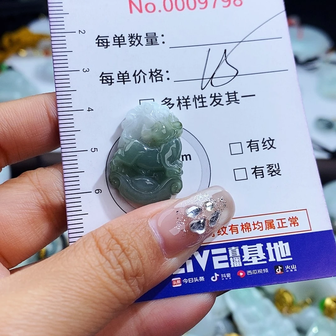 翡翠未镶嵌毛衣链9798