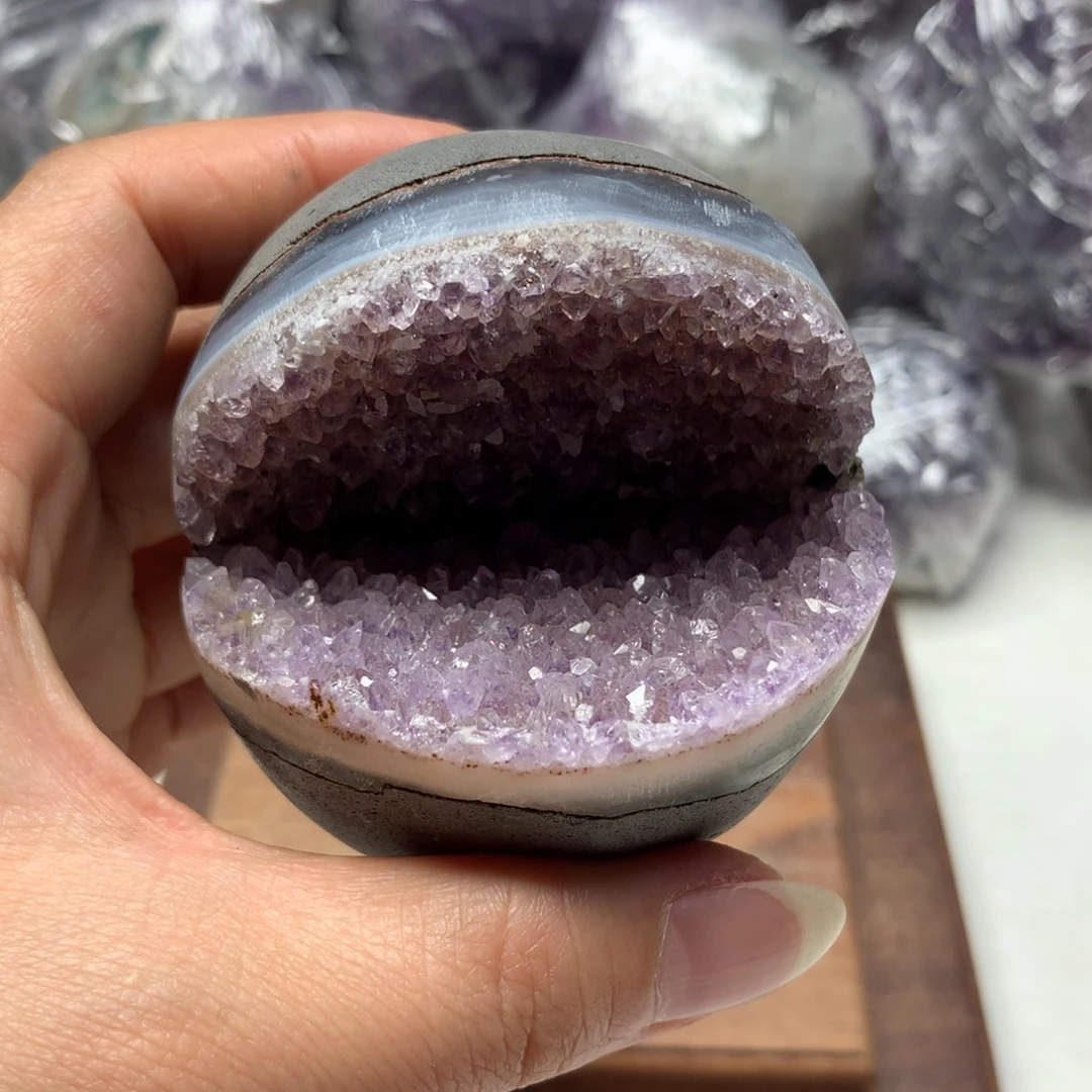 紫晶未镶嵌摆件紫水晶