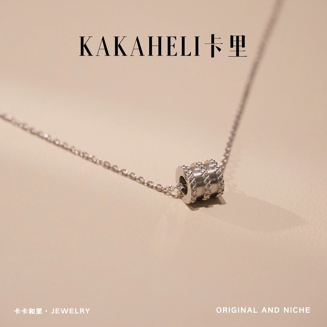 钛钢项链 轻奢双层系列之步摇项链 A353