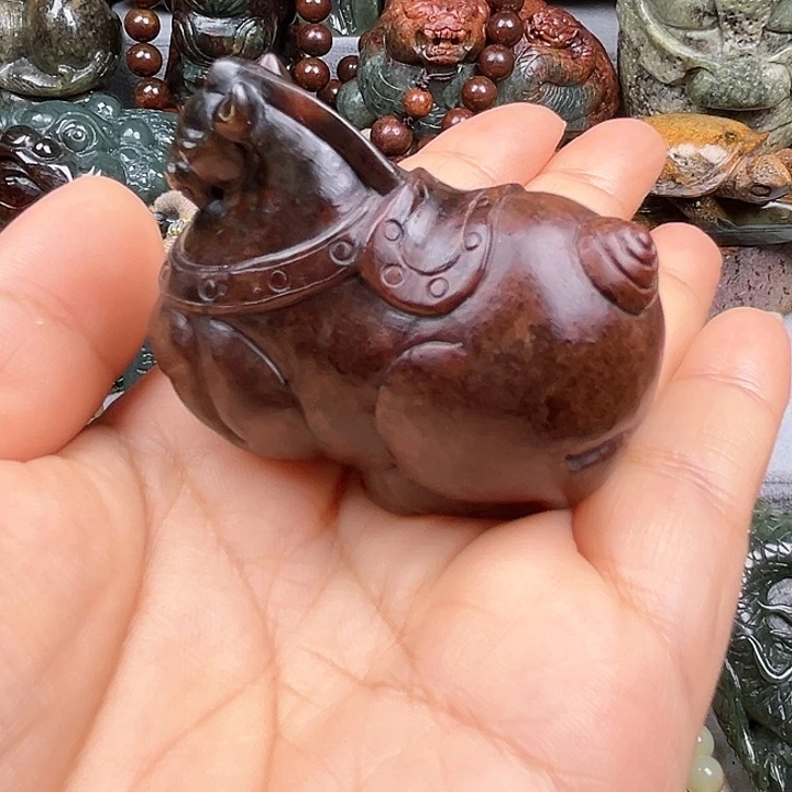 岫岩河磨玉（透闪石质玉）未镶嵌把件新***！