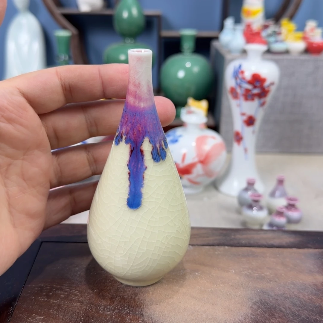 陶瓷手工小花器摆件