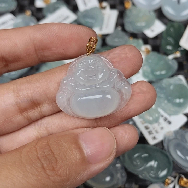 【闪购商品】翡翠18K金镶嵌吊坠(不含链)