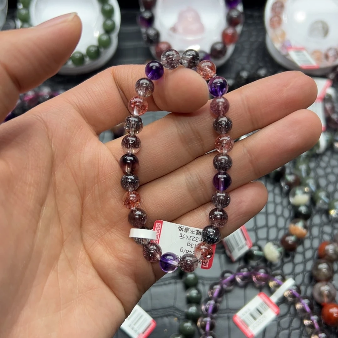 水晶手链未镶嵌好看