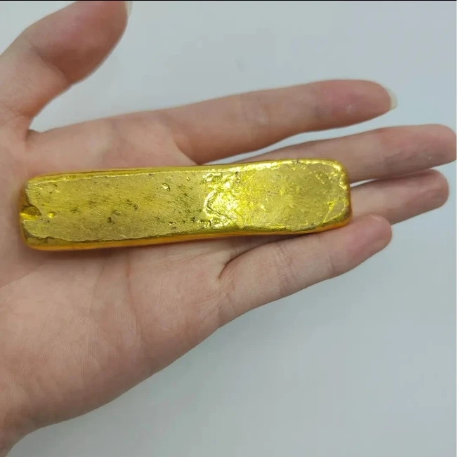 炉内提纯 金色珍藏长条子摆件