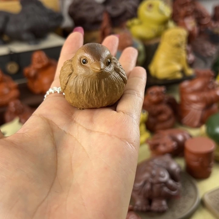 秀***活紫砂茶宠紫砂麻雀