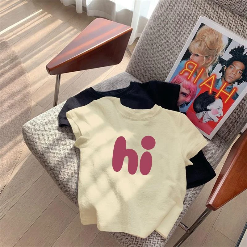 女童T恤儿童2025新款纯棉夏装大童宝宝2025年独特潮酷痞帅童装