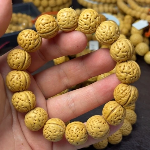 桃核手串17尺寸东北大刀脐
