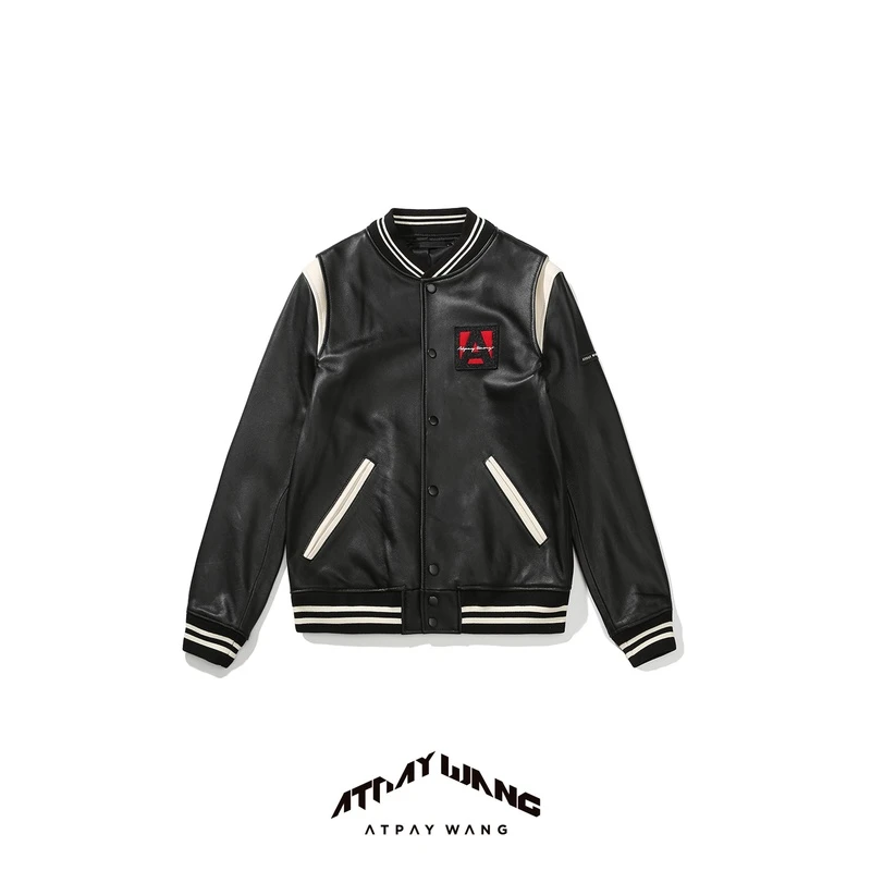 男女同款复古时尚潮流羊皮皮衣AW02AOJK014