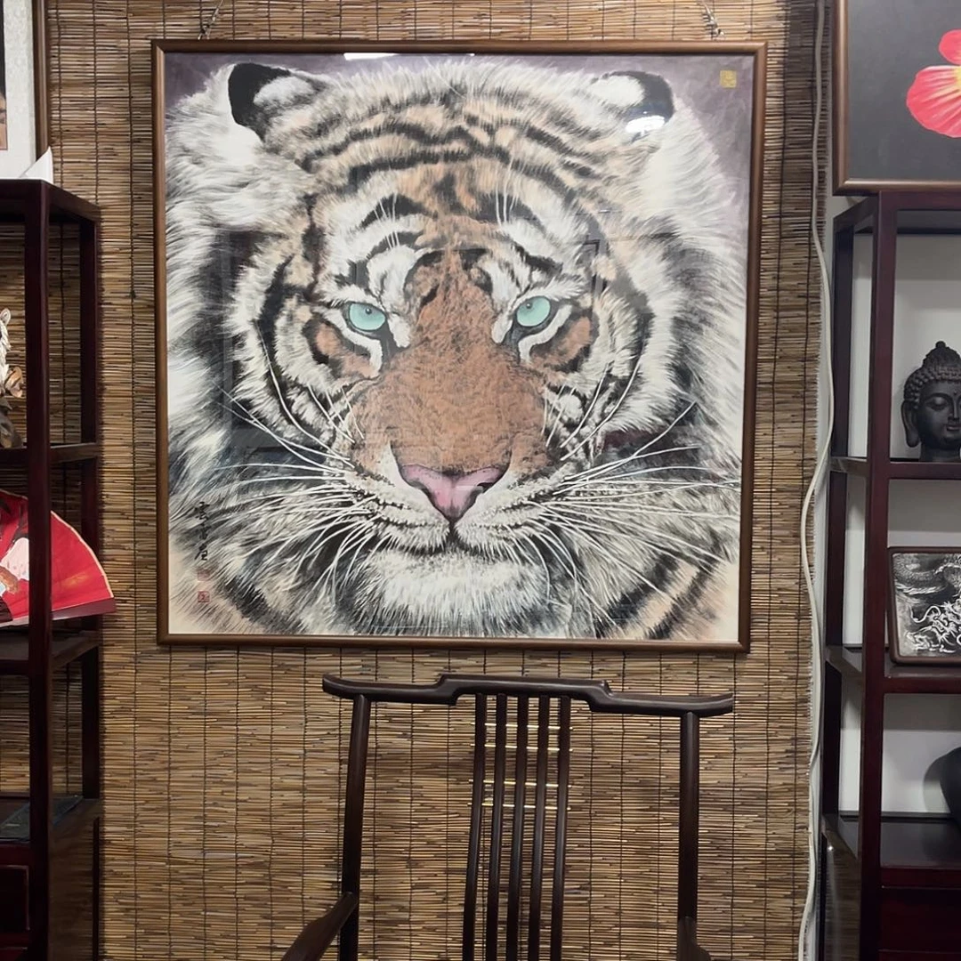 德***胜国画手绘国画虎头