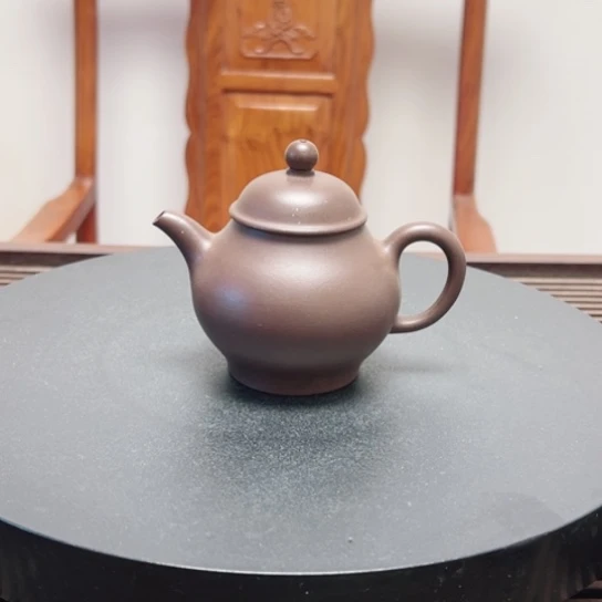 紫砂茶壶老紫泥半手工瑕