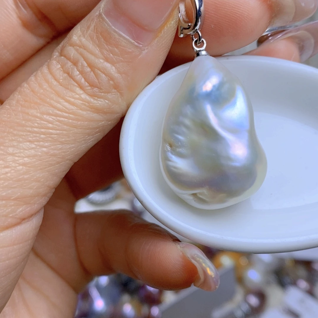 淡水珍珠吊坠合金