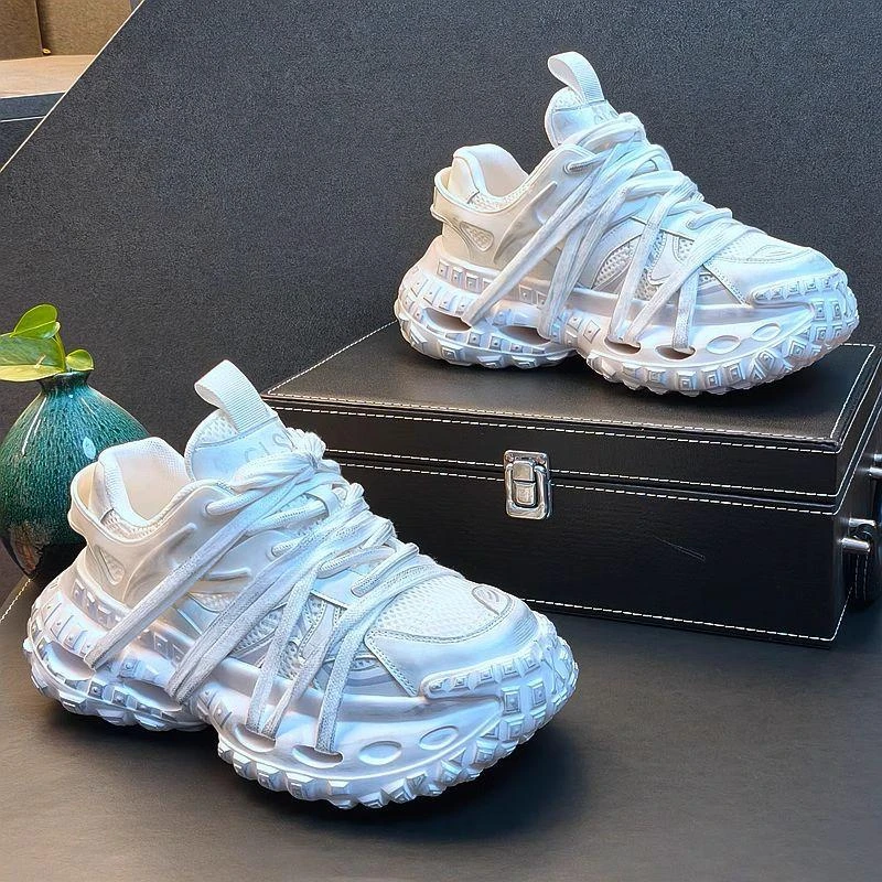 复古风做旧脏脏老爹鞋设计男鞋时尚潮流休闲鞋内增高面包鞋男