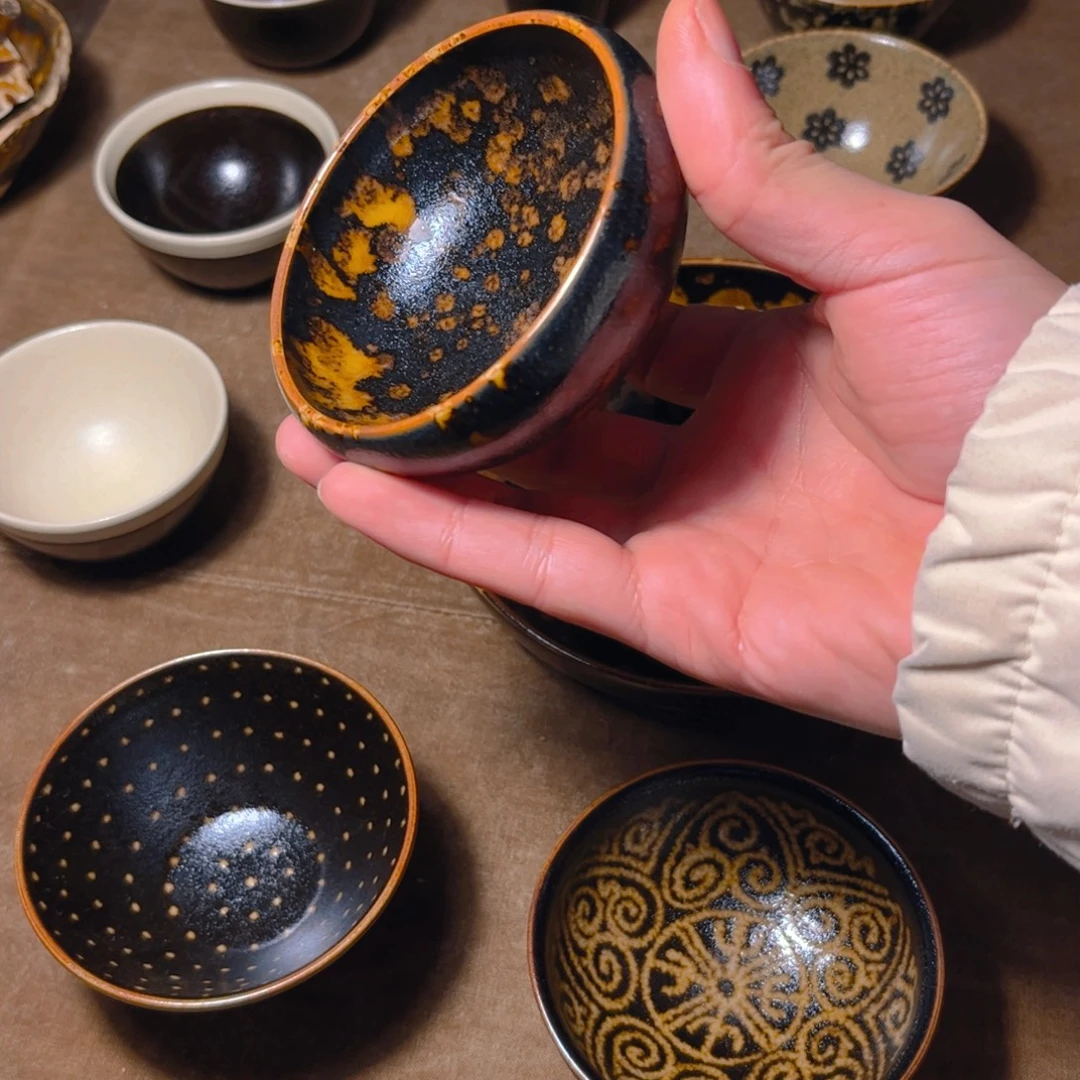 茶盏吉州窑柴窑放漏微瑕