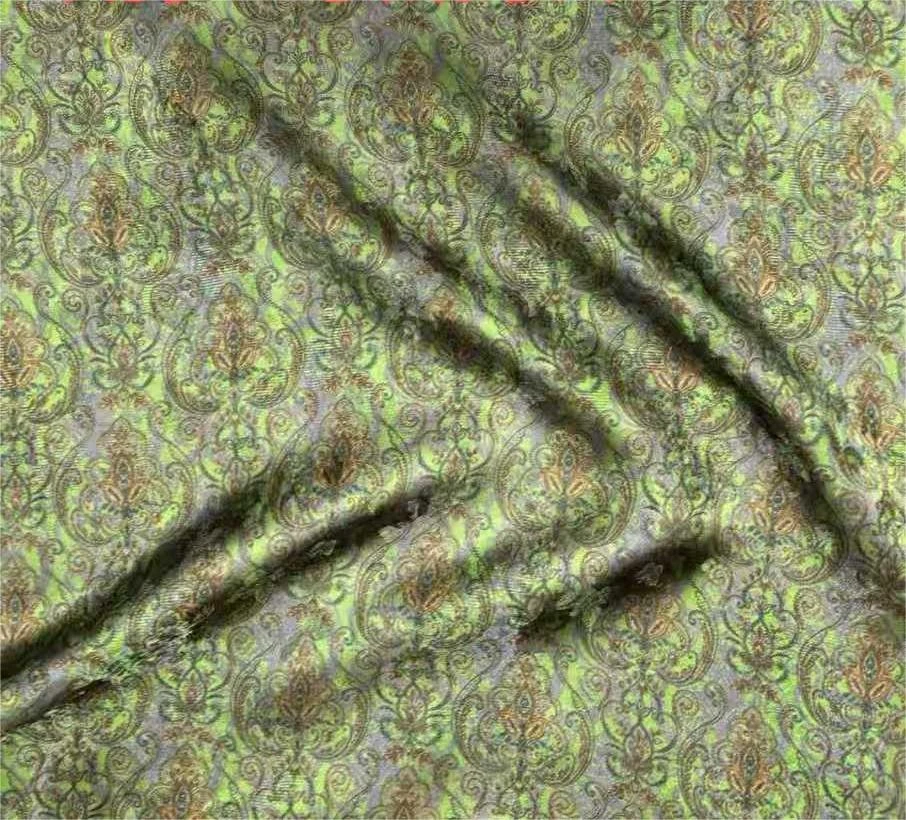 新中式花萝  绿底繁纹   新中式1米布头链接