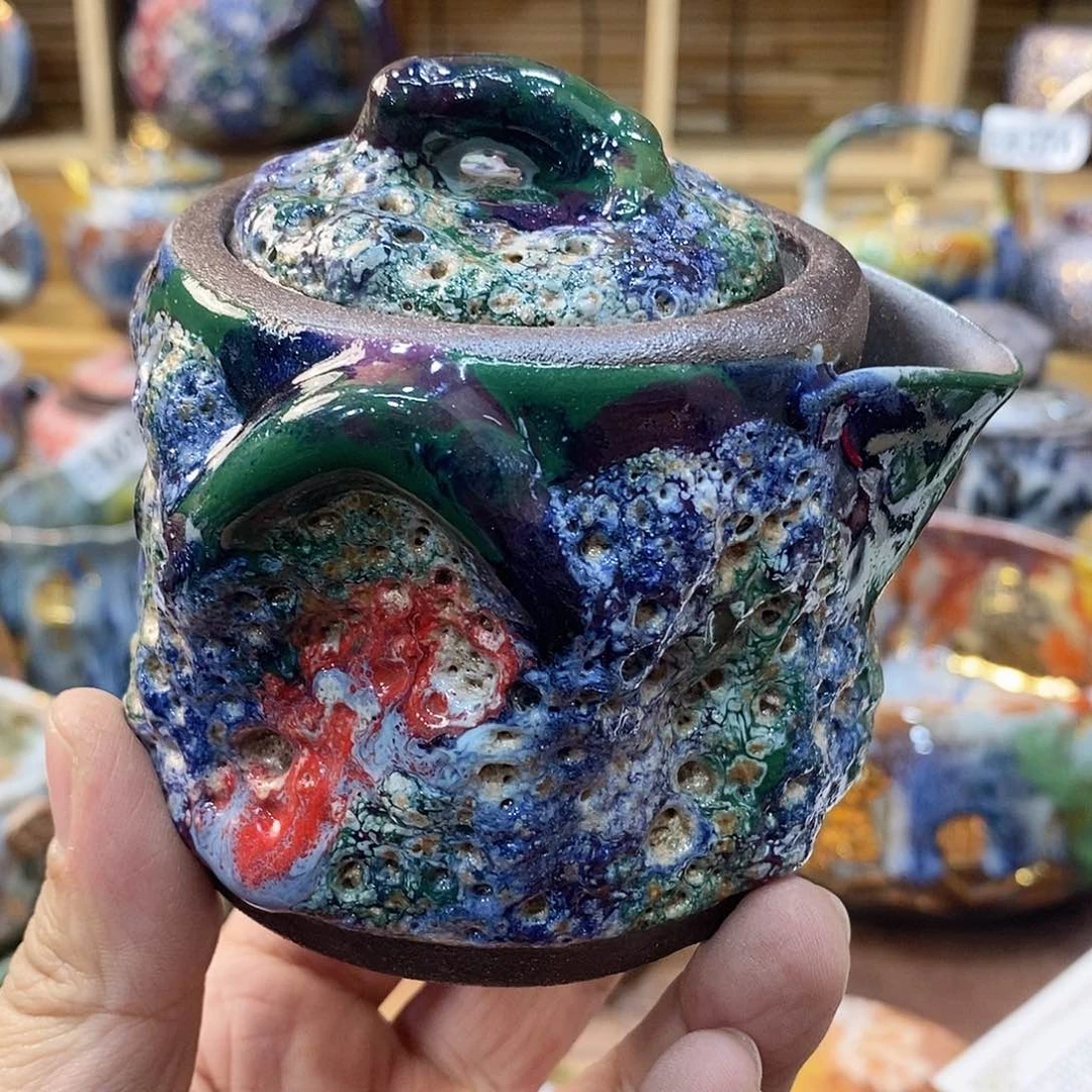 粗陶志野柴柴茶器