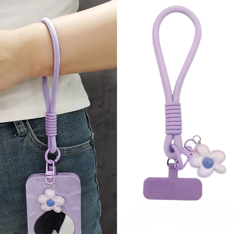 手机挂绳女ins手腕短款吊坠挂件手绳防丢手提链编织吊绳小清新款