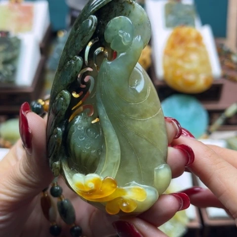 岫玉挂件未镶嵌挂件