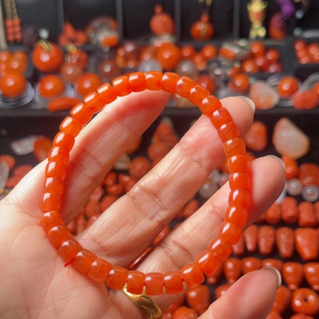 未镶嵌直切6咪手串南红玛瑙