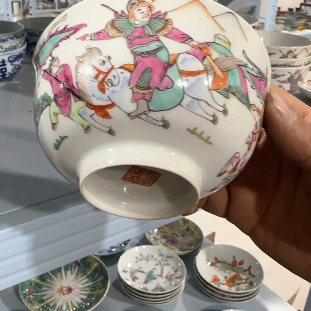 瓷片摆件手绘瓷器处理