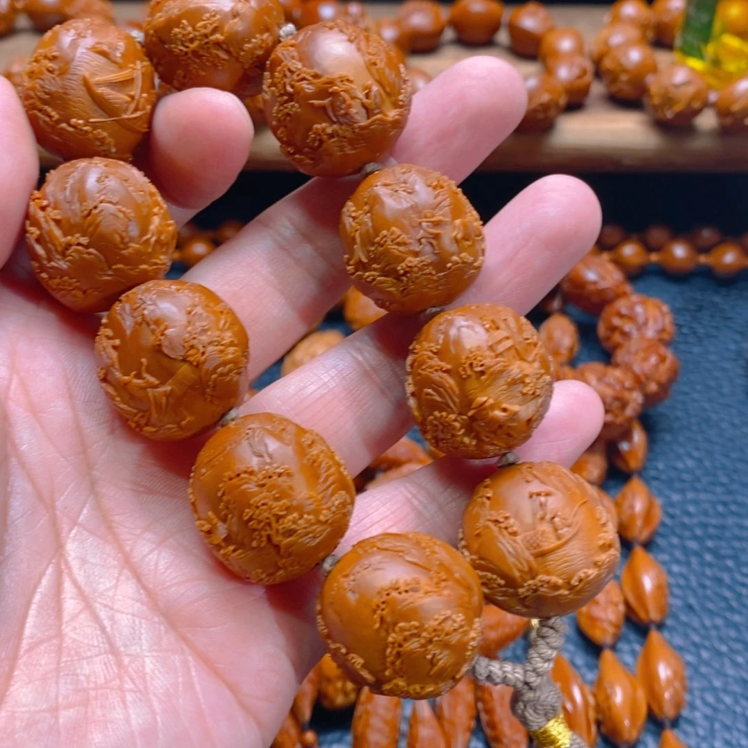 手串/手链橄榄核。*许忠英2.4千里江山图