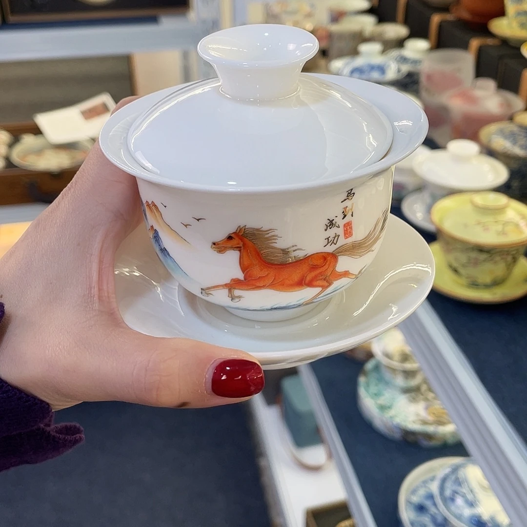 陶景德陶瓷盖碗茶具