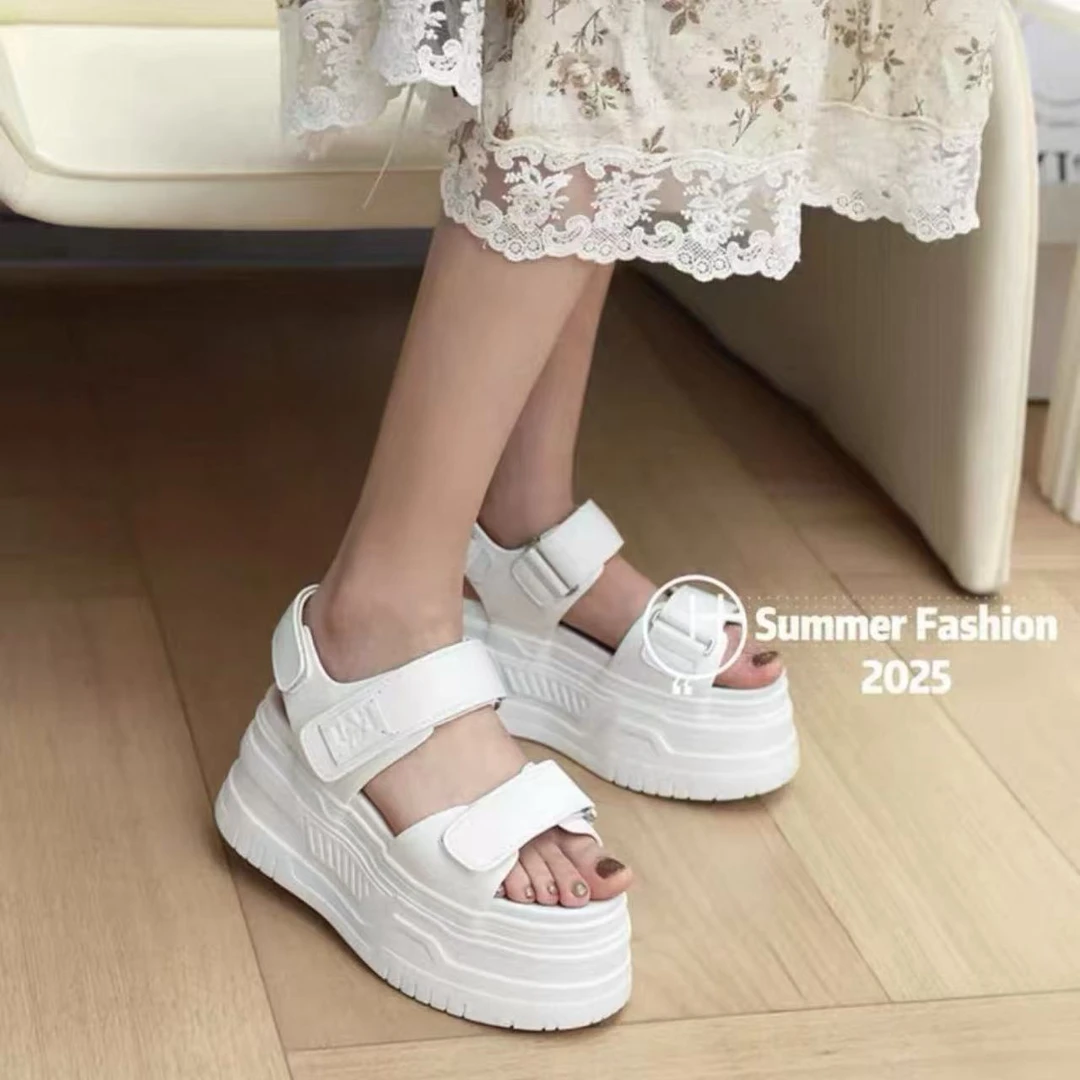 现货G4｜真皮羊里垫厚底松糕8厘米凉鞋女鞋｜标准尺码｜255-63