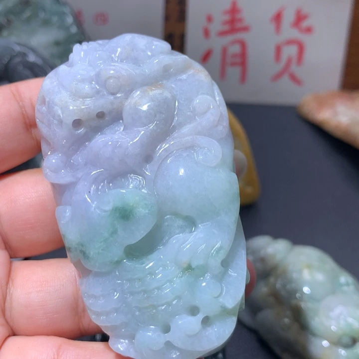 翡翠未镶嵌颈饰保真天然A货翡翠