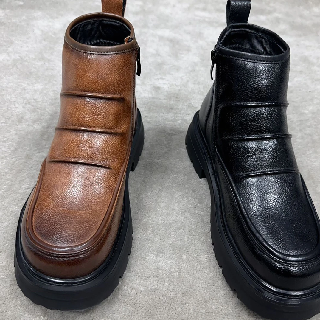 【Aysa男装】  9001  最新款 高帮马丁靴时尚休闲高帮鞋子