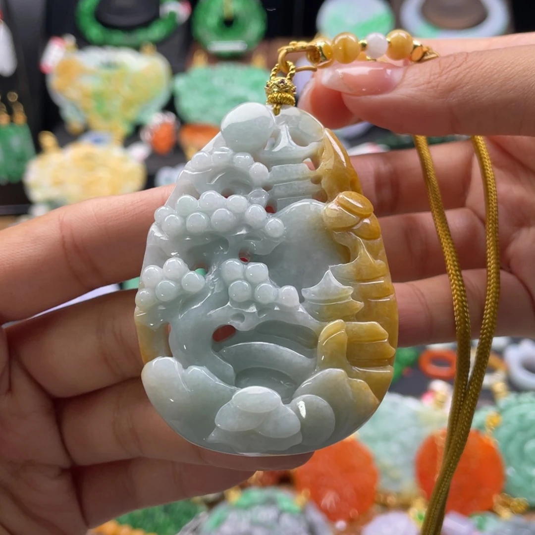 翡翠未镶嵌颈饰代编织