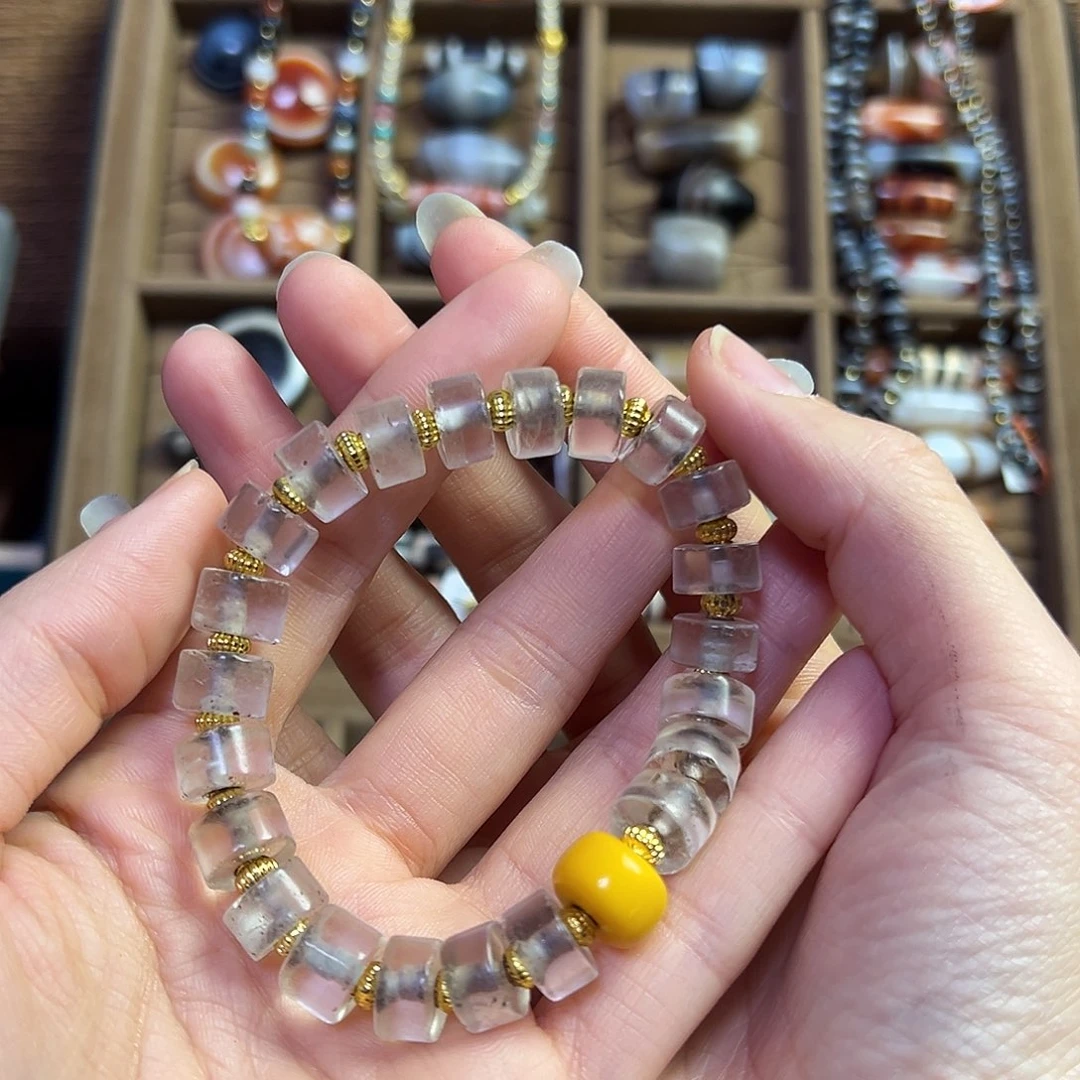 石英石纯铜手串儿