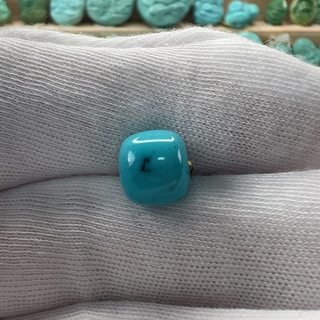 未镶嵌绿松石老型珠9x8.1mm