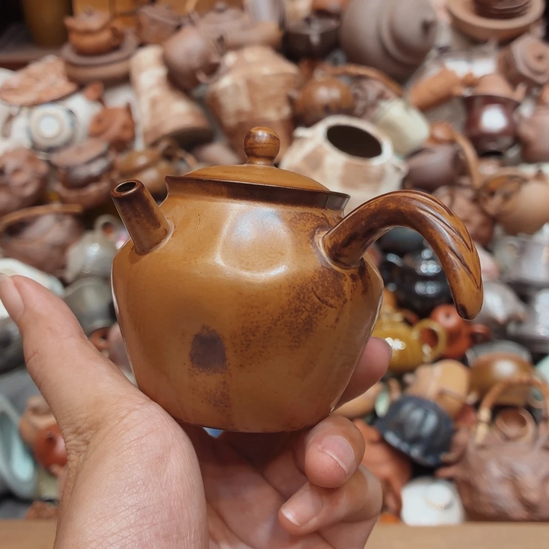 柴烧老岩泥高温茶器皿