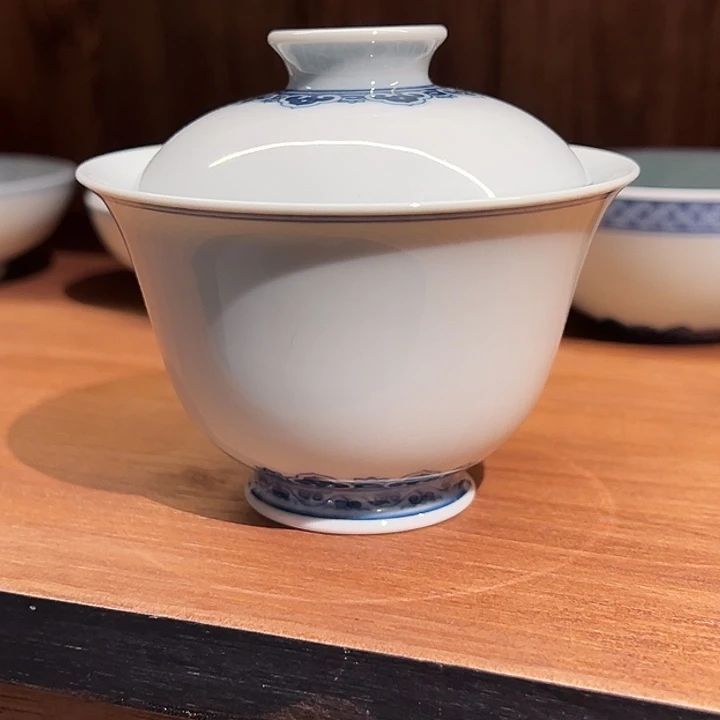 钟家窑柴窑两才盖碗