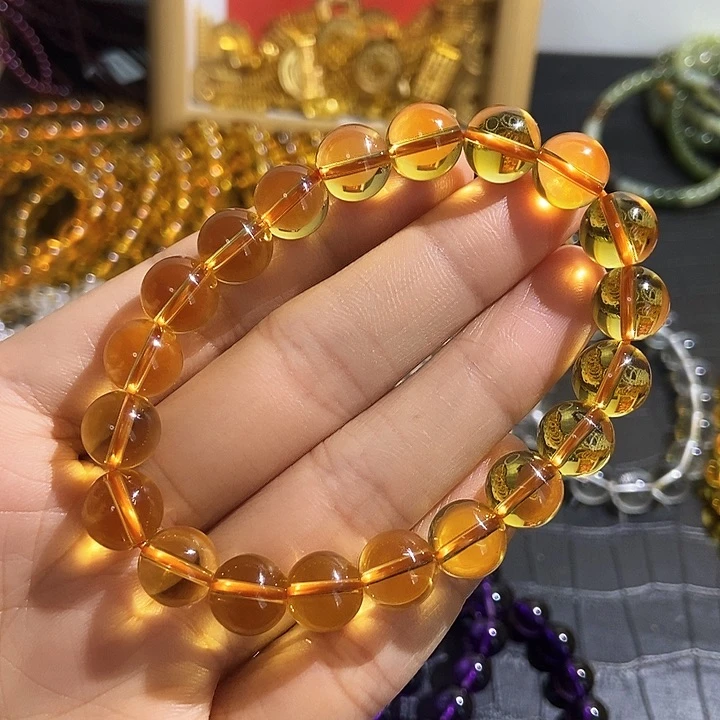 水晶手链未镶嵌黄水晶10