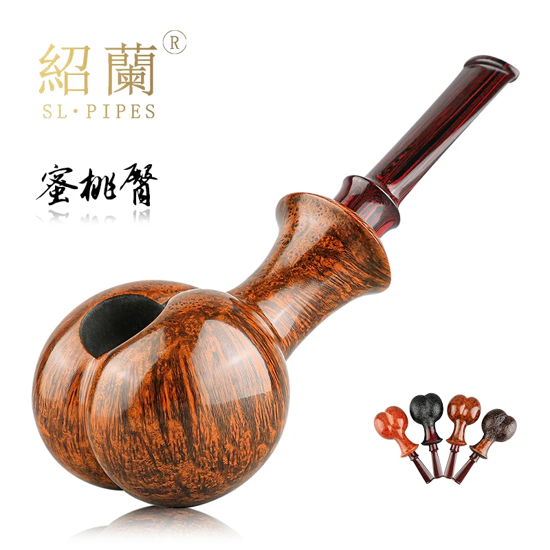 绍兰厂长手作石楠蜜桃臀西班牙进口石楠根料3mm烟道硫化橡胶嘴