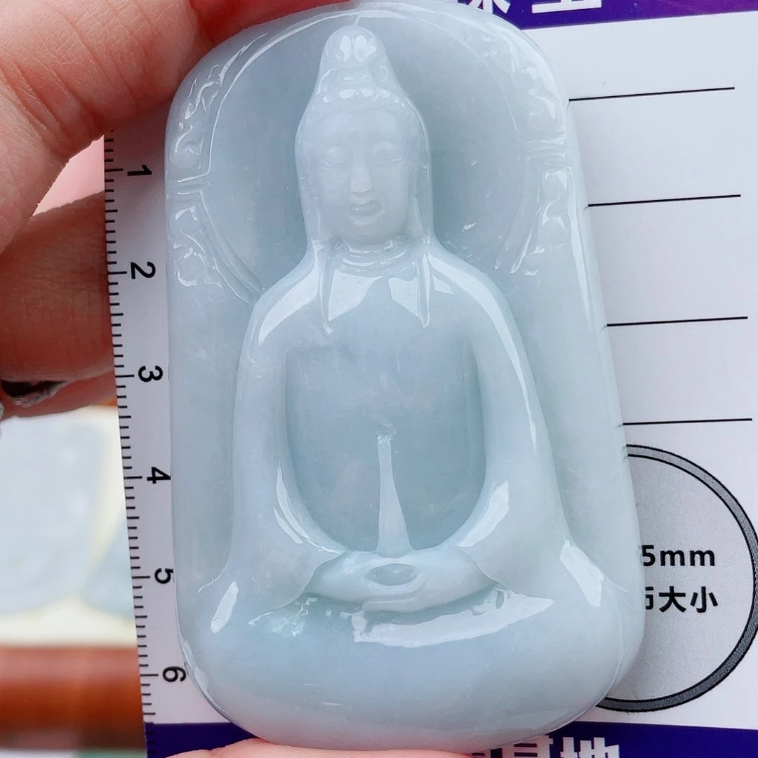 翡翠未镶嵌项圈观音