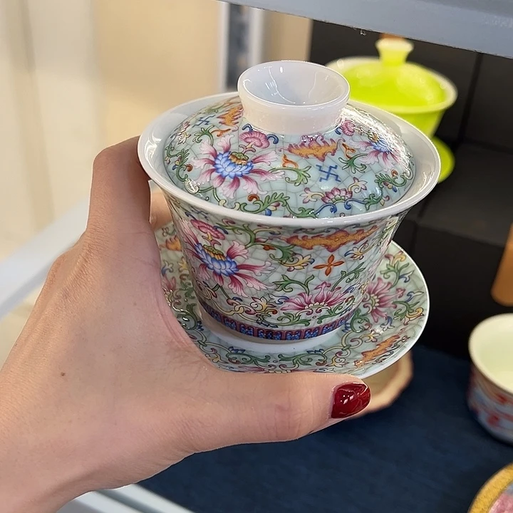 陶景德陶瓷盖碗茶具