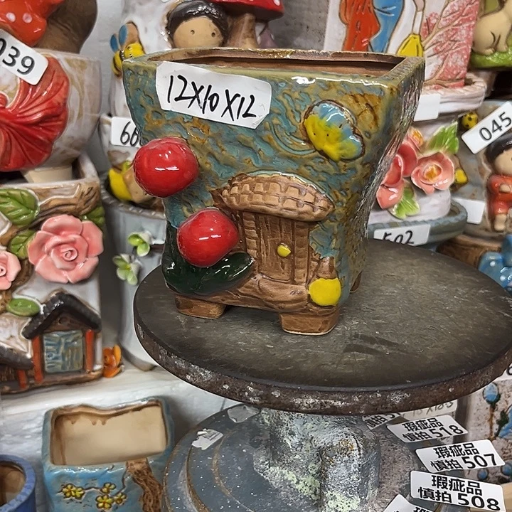 粗陶材质多肉花盆