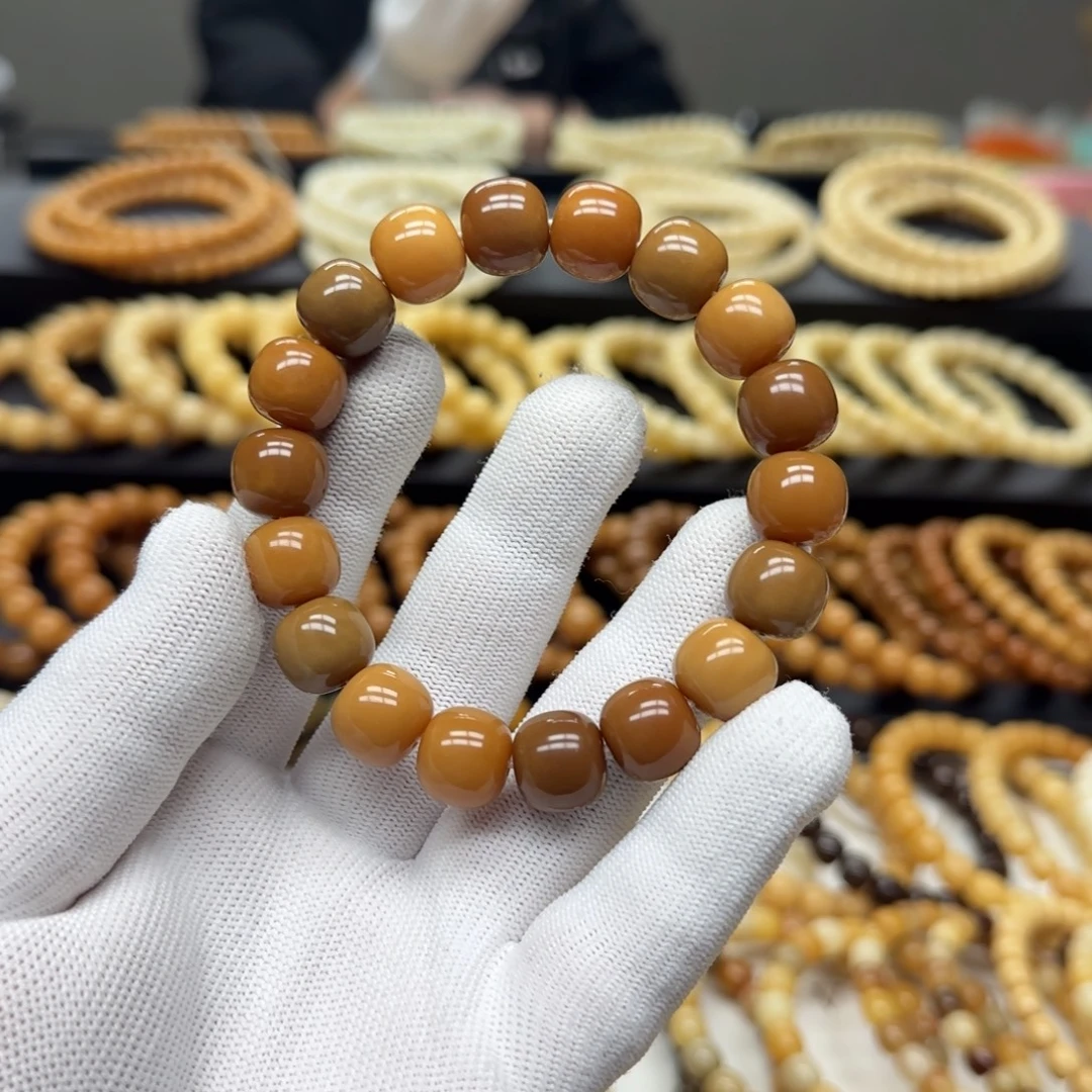 手串菩提根/象牙果12×13 11年 太妃糖 鬼工