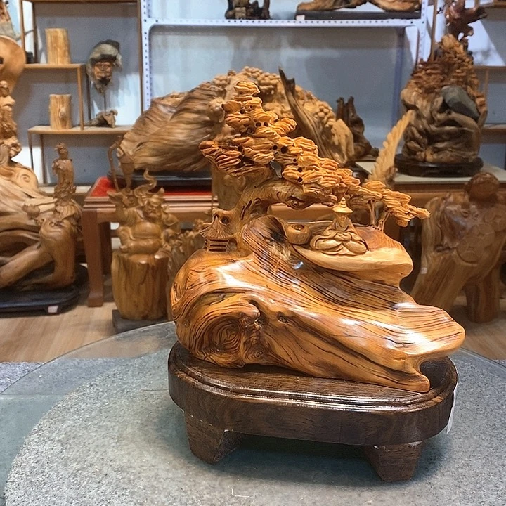 柏木（崖柏）虎皮纹山水