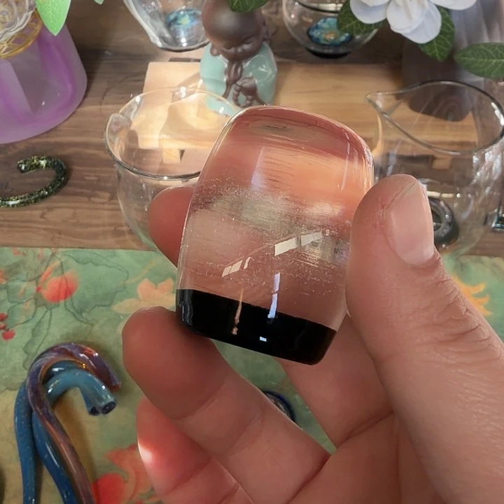 玻璃手工艺品玻璃茶器星空盖置