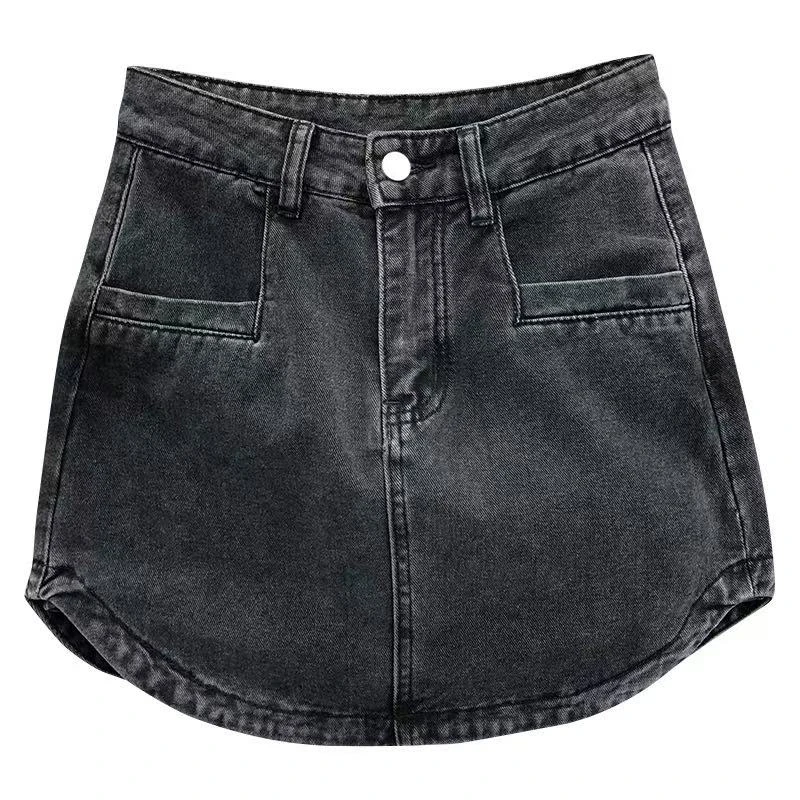 D102半身裙百搭短裙高腰显瘦时尚夏季A字裙子春夏韩版牛仔包臀裙