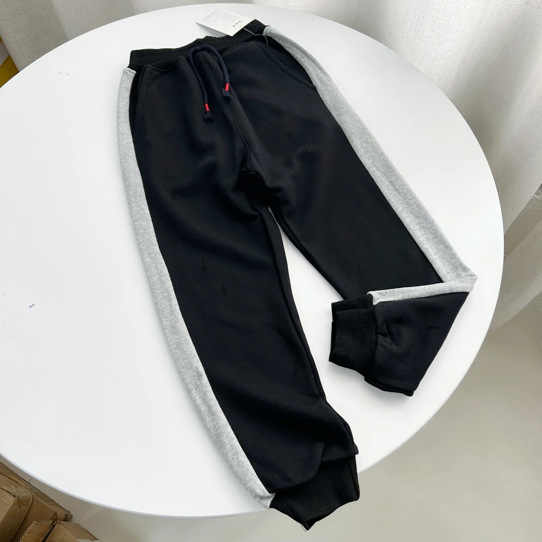 儿童春秋季侧拼接中大童纯棉毛圈休闲长裤 072