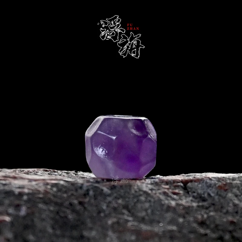 8/10MM梦幻紫水晶深坑无相直切散珠文玩手串配饰配珠腰珠顶珠单珠