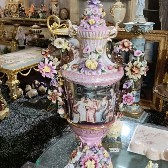 陶瓷花瓶摆件手工艺品摆件高63厘米
