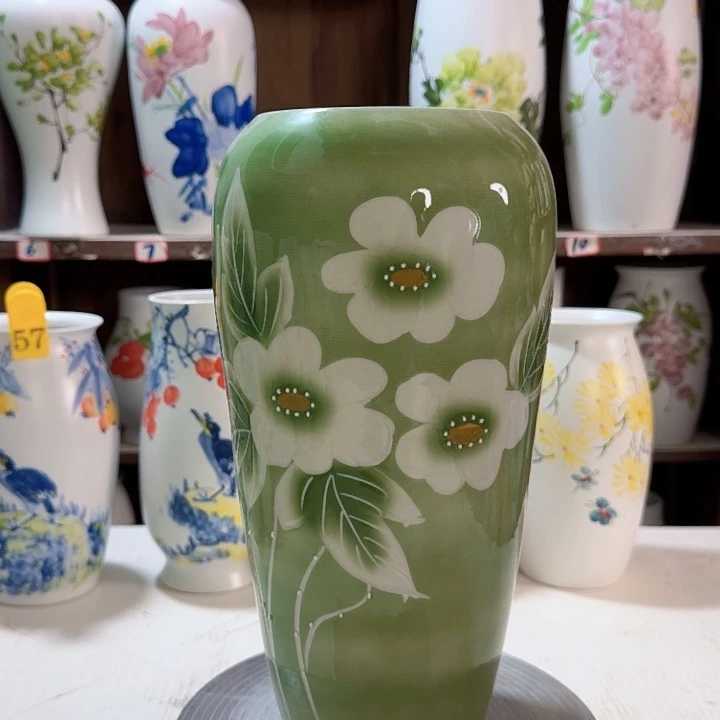 瓶大萝卜雕刻向日葵新款陶瓷陶瓷陶瓷