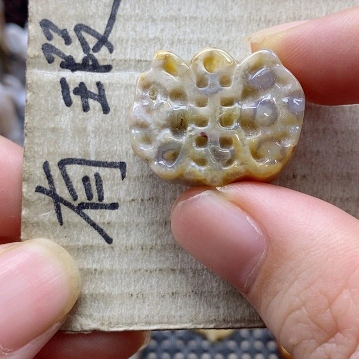 硅化珊瑚（珊瑚玉）颈饰未镶嵌小吊坠